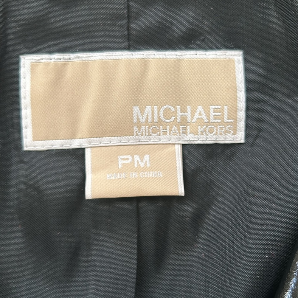 Michael Kors Belted Rain Jacket, Size MP - Picture 5 of 14